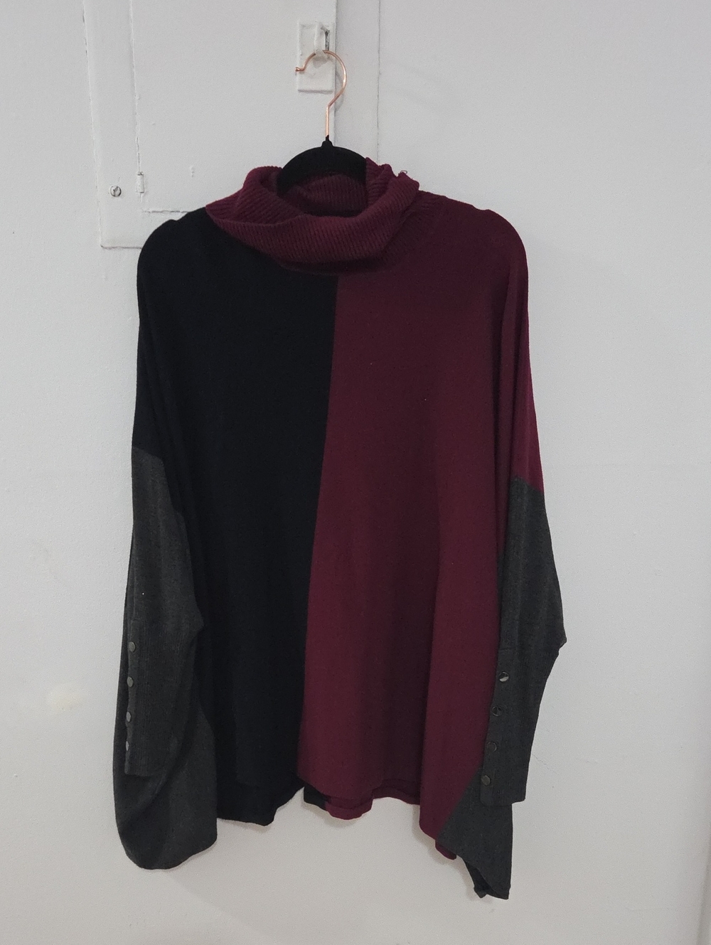 Alfani Color Block Turtleneck Sweater